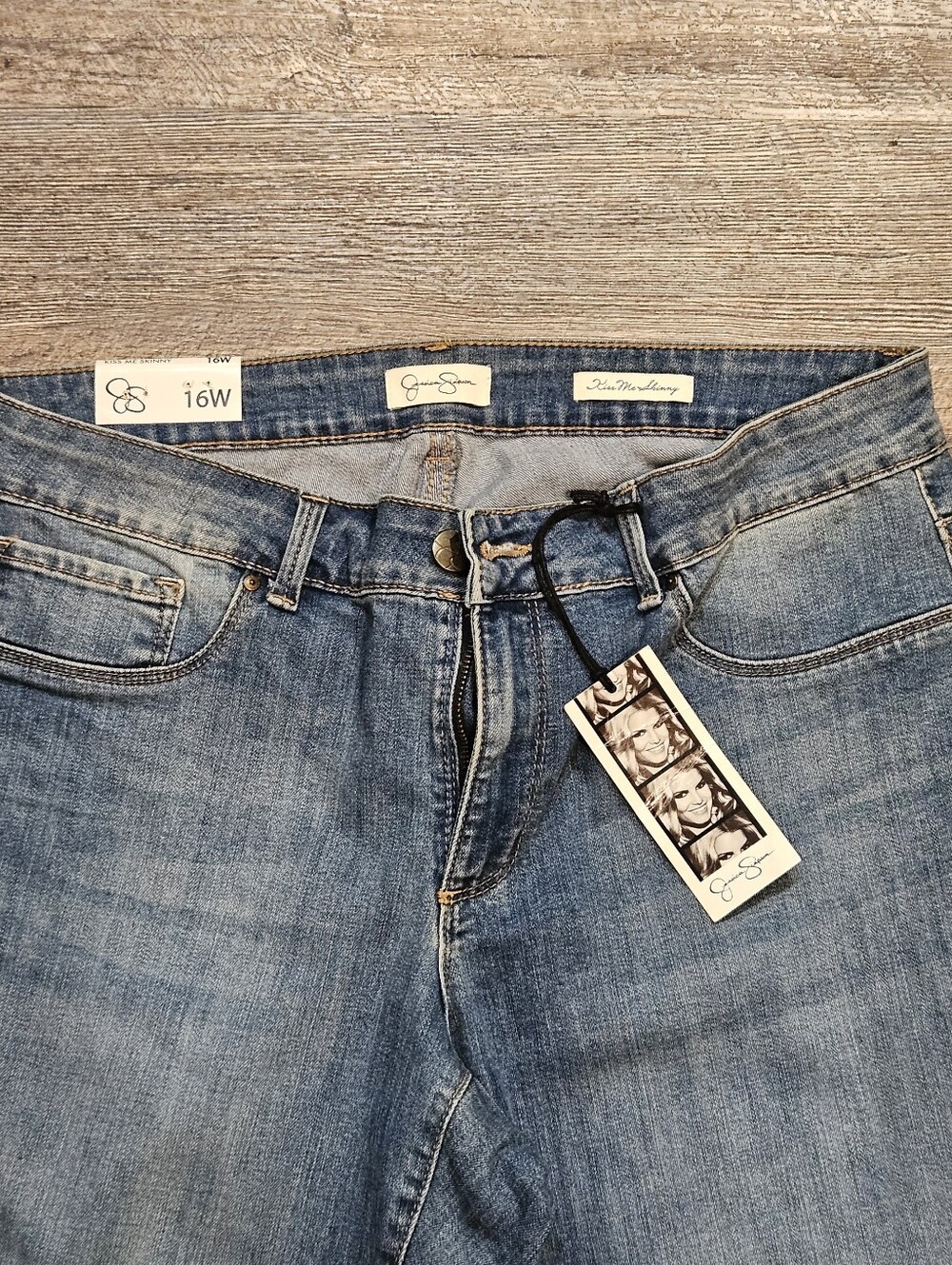 Jessica Simpon "Kiss Me Skinny" Jeans Women 16W - Picture 2 of 4